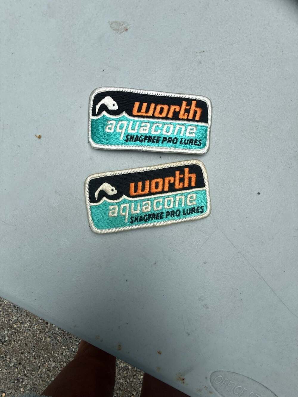 Worth Aquacone Snagfree Pro Lures Fishing Patch Vintage Set